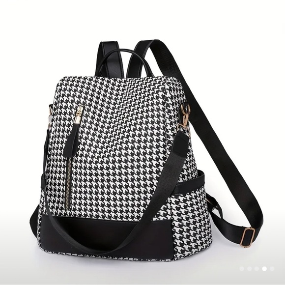 Houndstooth Multi-pocket Backpack - Picture 5 of 7